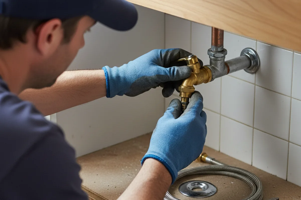 Shutoff valve and fitting work during Faucet and Fixture Repair in Lambert